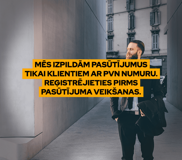 Pārdošana uz Latviju tikai uzņēmumiem